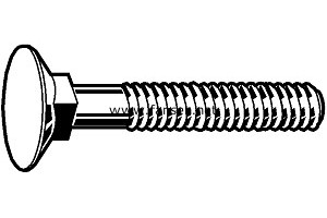 DIN608 flat countersunk short square neck bolts 沉頭短方頸馬車螺栓